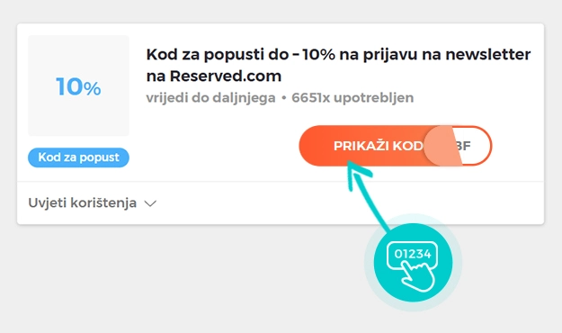 Primjer koda za popust Reserved