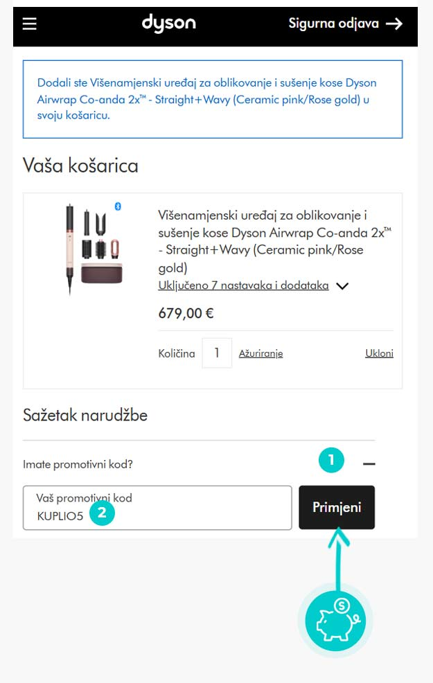 Upute kako primijeniti kod za popust u košarici internetske trgovine G2A