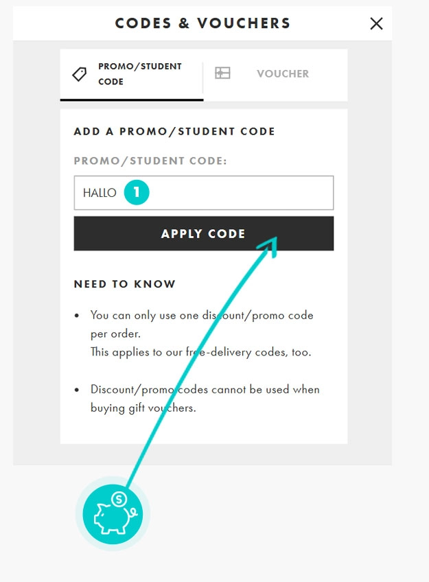 Upute kako primijeniti kod za popust u košarici internetske trgovine Asos
