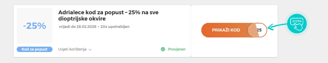 Primjer koda za popust Adrialece