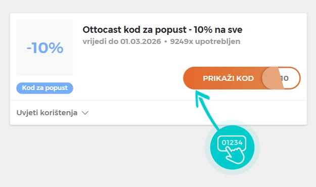 Primjer koda za popust Ottocast
