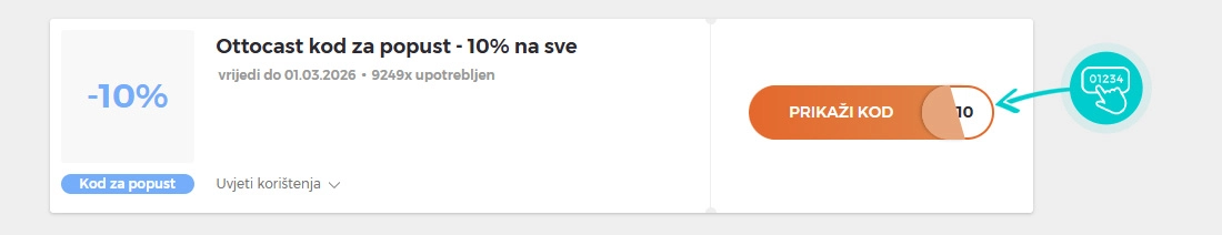 Primjer koda za popust Ottocast