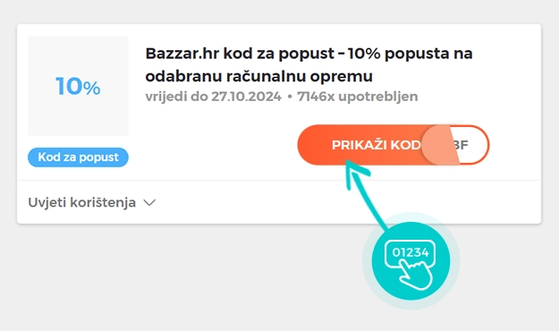 Primjer koda za popust Bazzar
