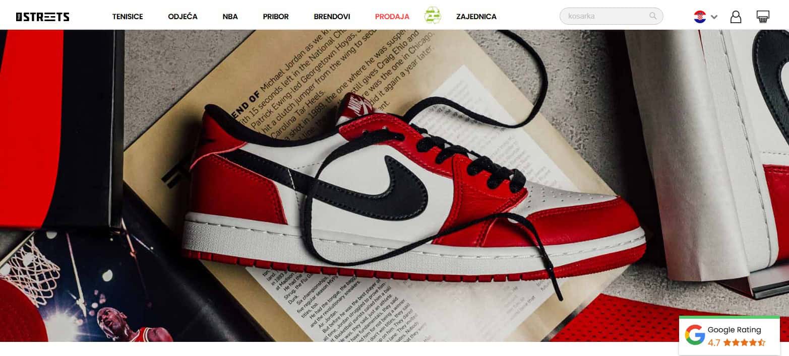 Crveno-bijela Nike tenisica