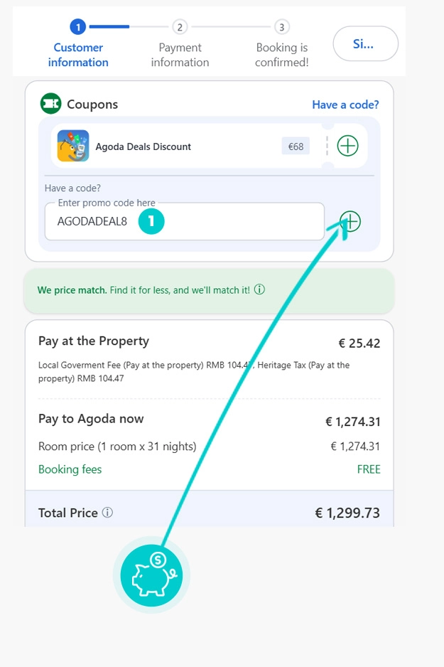 Upute kako primijeniti kod za popust u košarici internetske trgovine Agoda