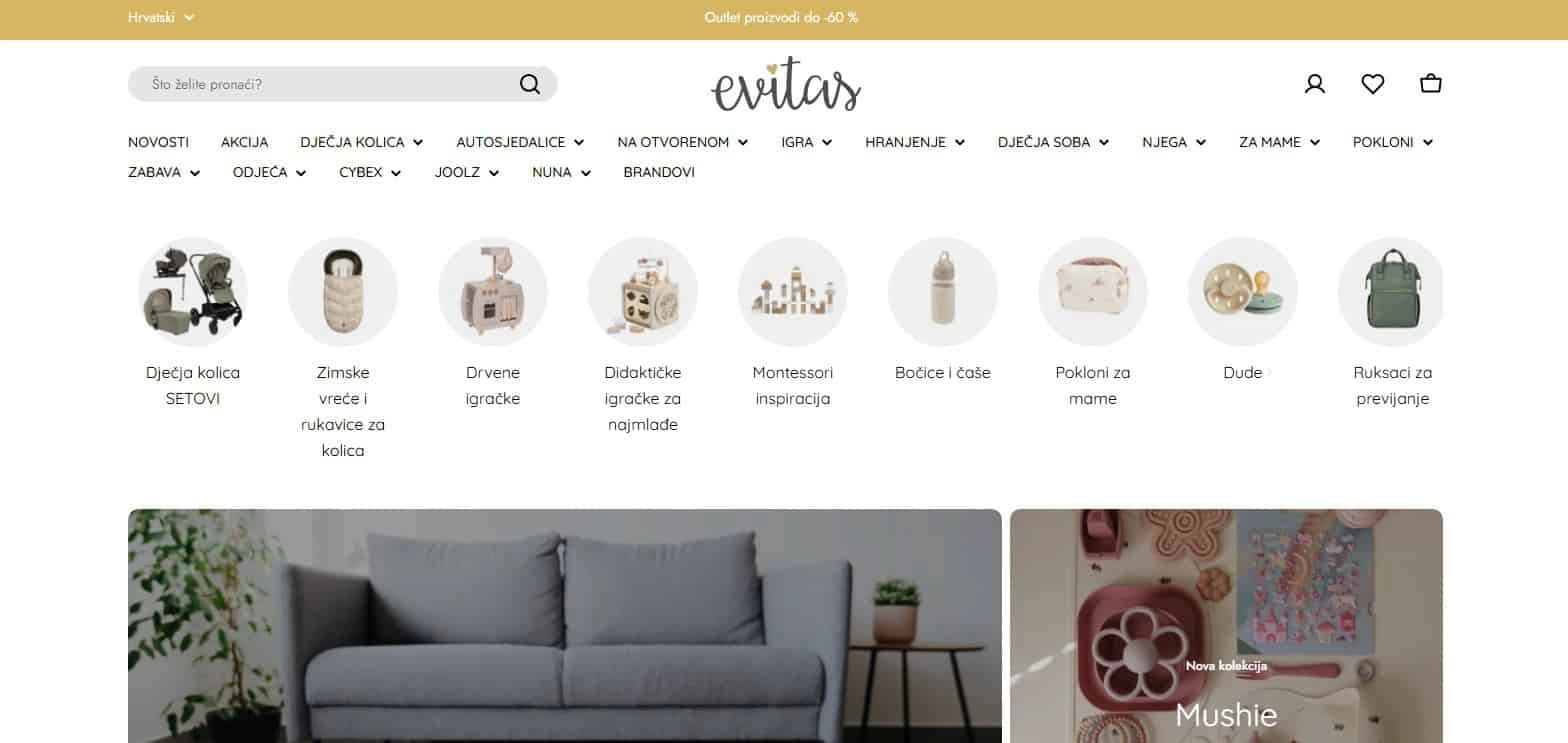 Naslovnica trgovine s kategorijama proizvoda