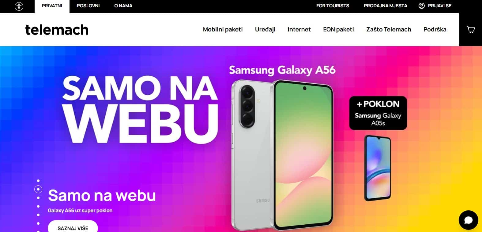 Samsung Galaxy A56 uz poklon Galaxy A05 s telefonom