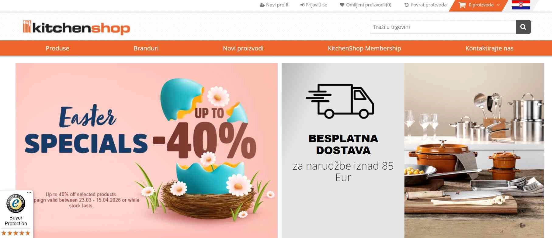 početna stranica kuhinjskih uređaja