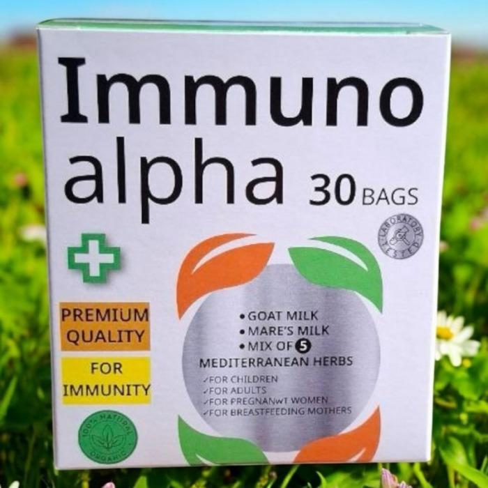 Kutija Immuno Alpha dodatka prehrani na travi