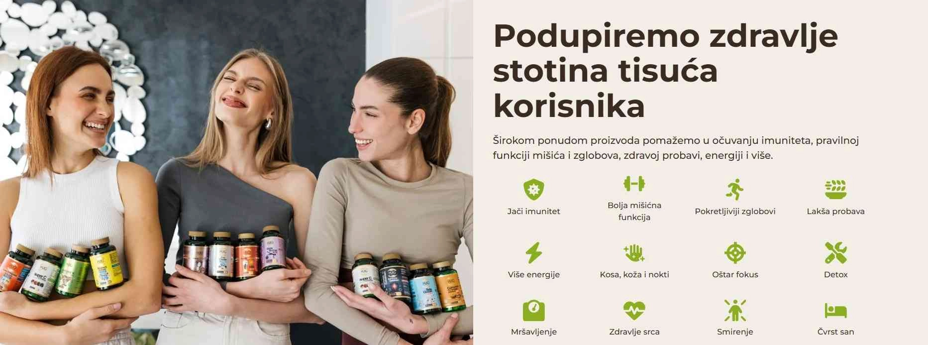 zadovoljne dame grle prirodne proizvode