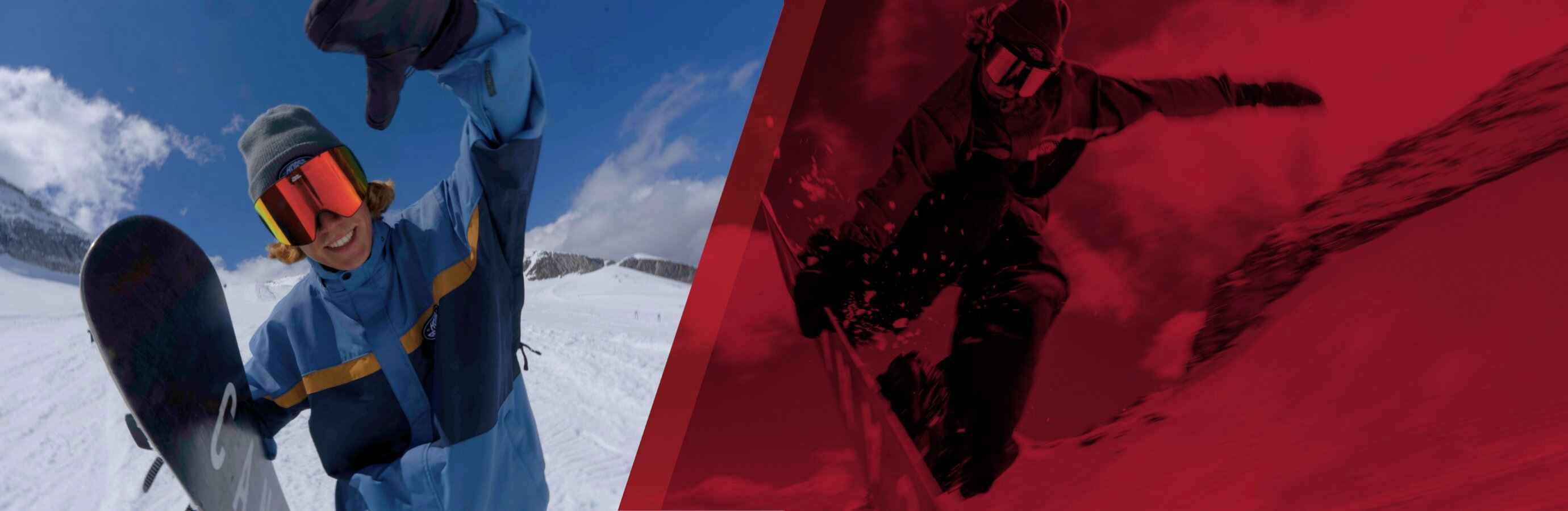 čovjek uživa u snowbordingu