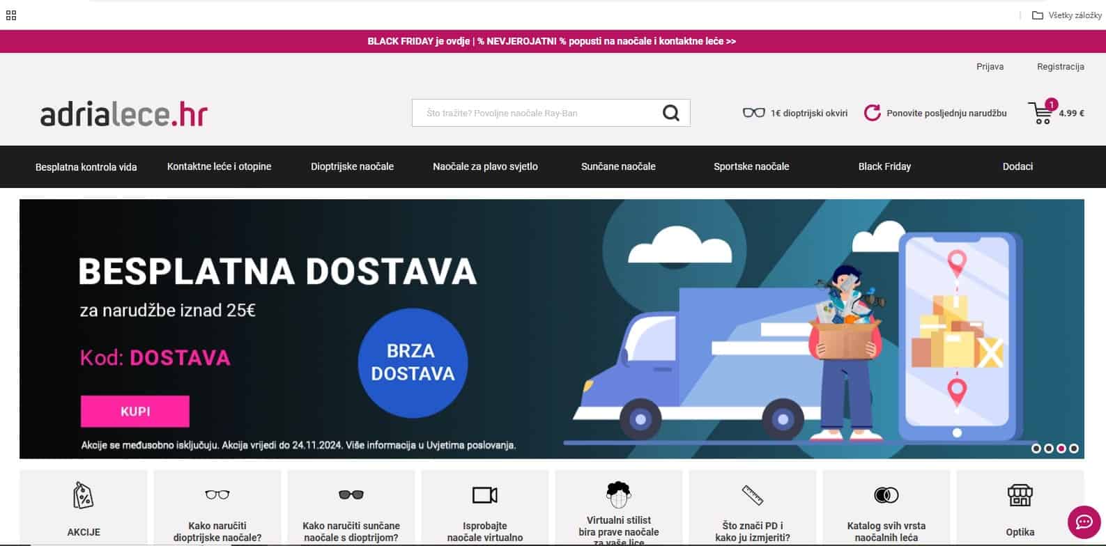 Adrialece - screen homepage