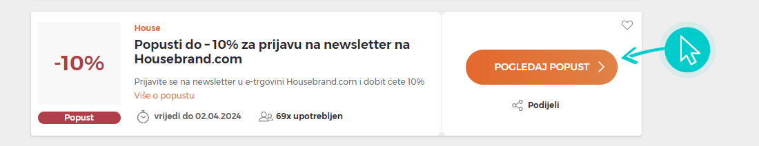 Kako iskoristiti popuste House