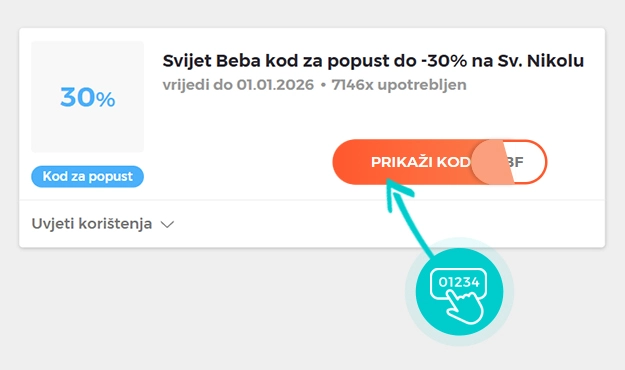 Primjer koda za popust Svijet Beba