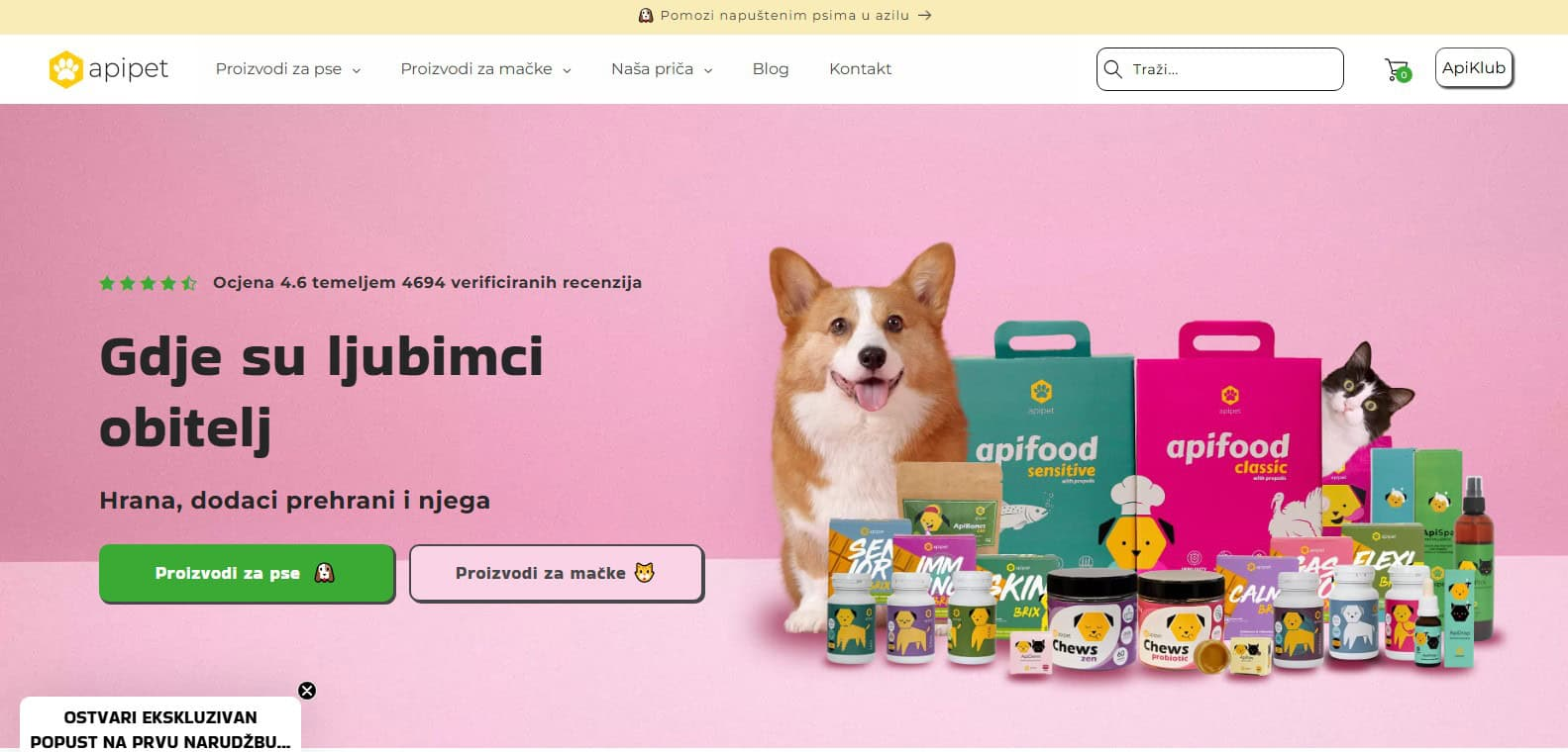 Apipet - screen homepage