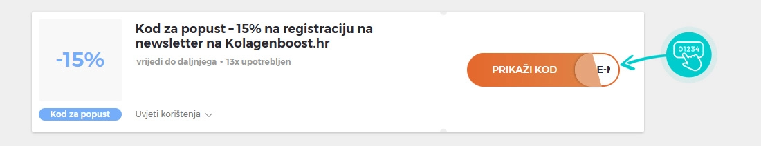 Primjer koda za popust Forever Young