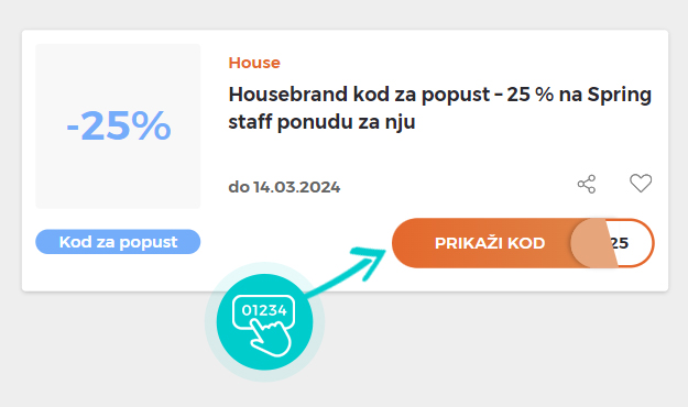 Primjer koda za popust House