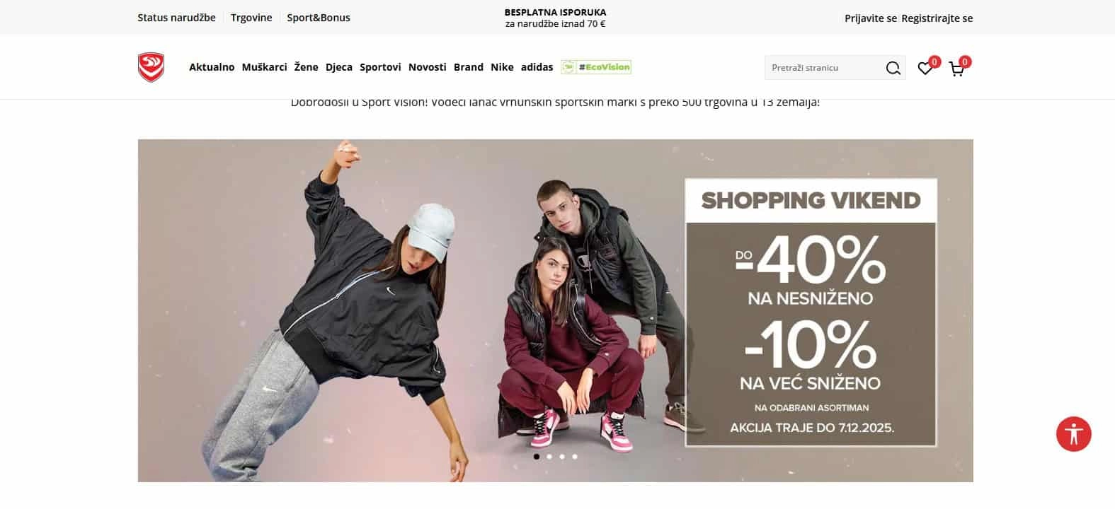 Djevojka i dva momka u sportskoj odjeći