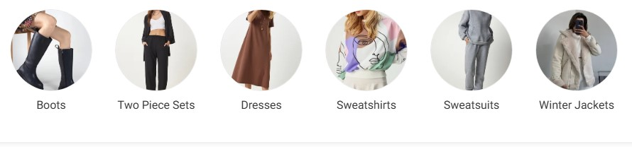 Trendyol - kategorije ženske odjeće