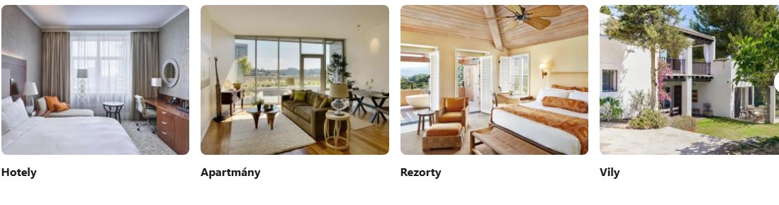 Različite vrste smještaja: hotel, apartman, resort, vila