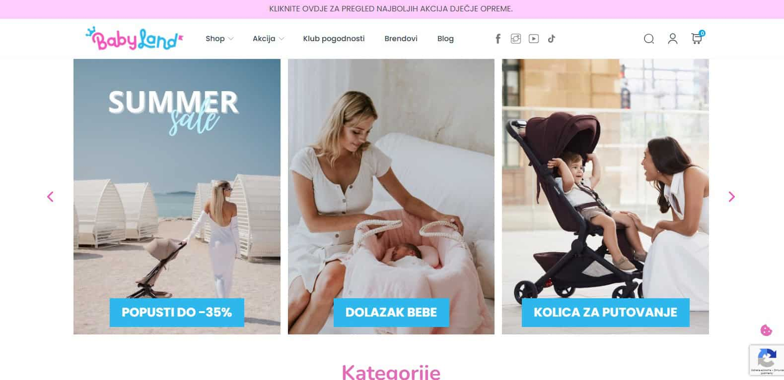 Majka s djetetom u kolicima i kolevci