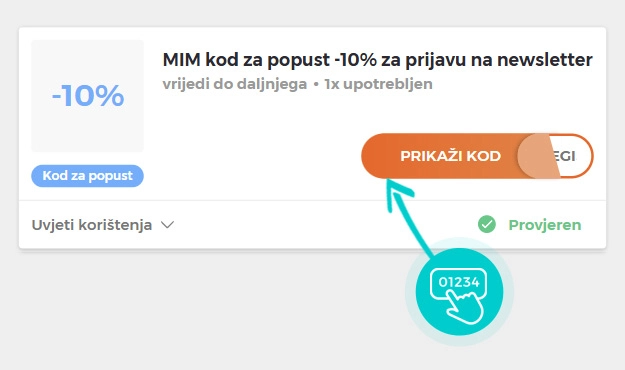 Primjer koda za popust MIM
