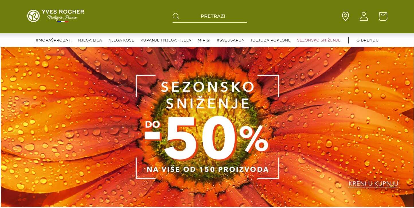 Yves Rochers početna stranica