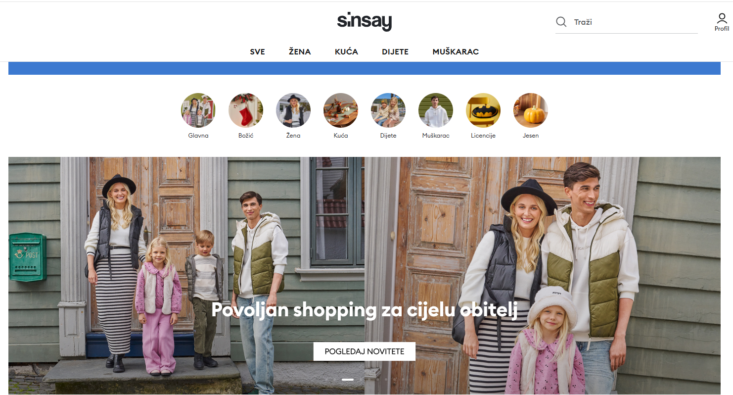 Sinsay Homepage