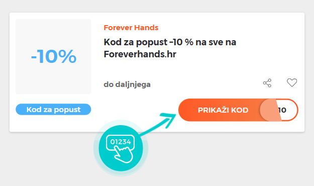 Primjer koda za popust Forever Hands