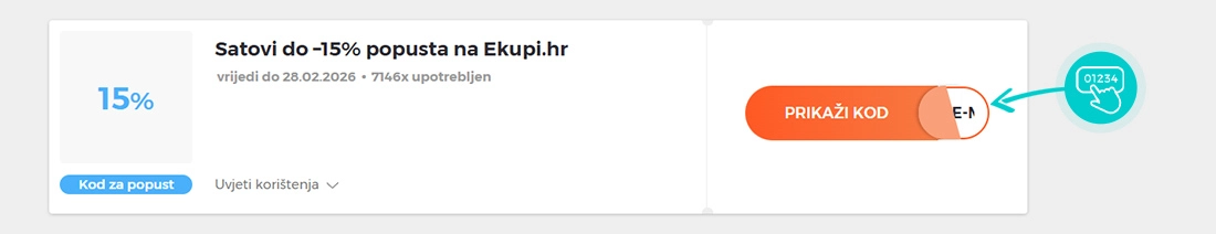 Primjer koda za popust eKupi
