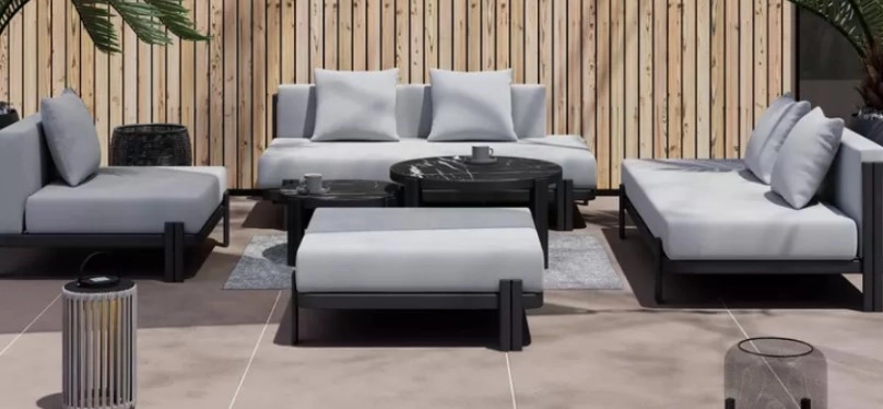 vrtni namještaj sive boje