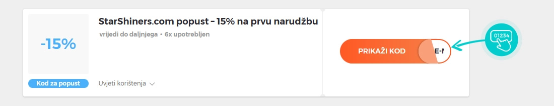 Primjer koda za popust StarShiners