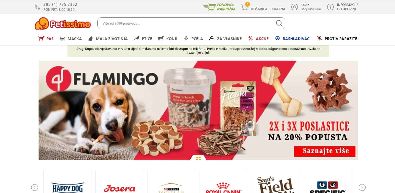 Malo štene koje leži na prostirci pored raznih poslastica