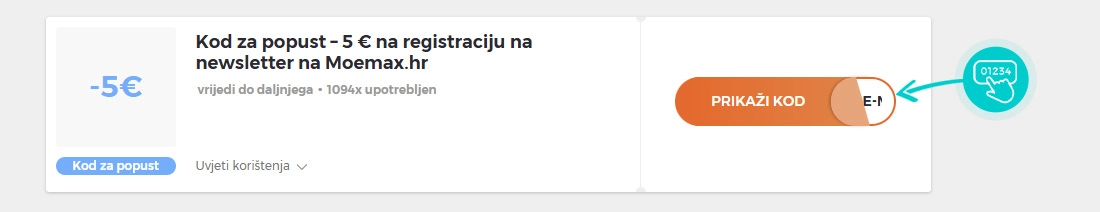 Primjer koda za popust Mömax