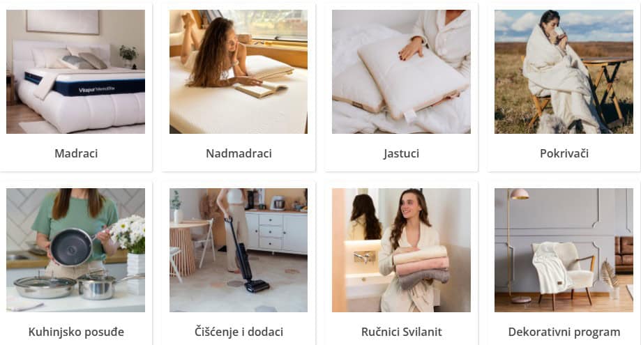Razna ponuda proizvoda za dom i kućanstvo